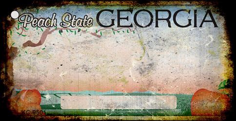 KC-9501 Georgia Rusty Background Novelty Key Chain