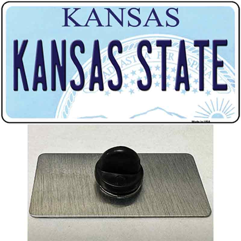 PIN-LP-6601 1.5 x 0.75 in. Kansas State Novelty Rectangle Metal Hat Pin