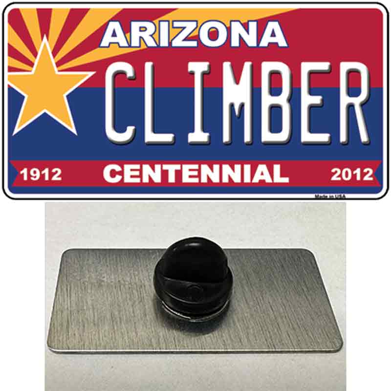 PIN-LP-6827 1.5 x 0.75 in. Arizona Centennial Climber Novelty Rectangle Metal Hat Pin