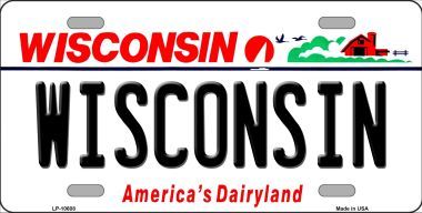 LP-10608 Wisconsin Background Metal Novelty License Plate