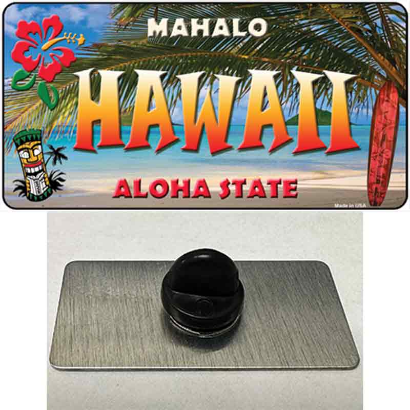 PIN-LP-7810 1.5 x 0.75 in. Hawaii State Novelty Rectangle Metal Hat Pin