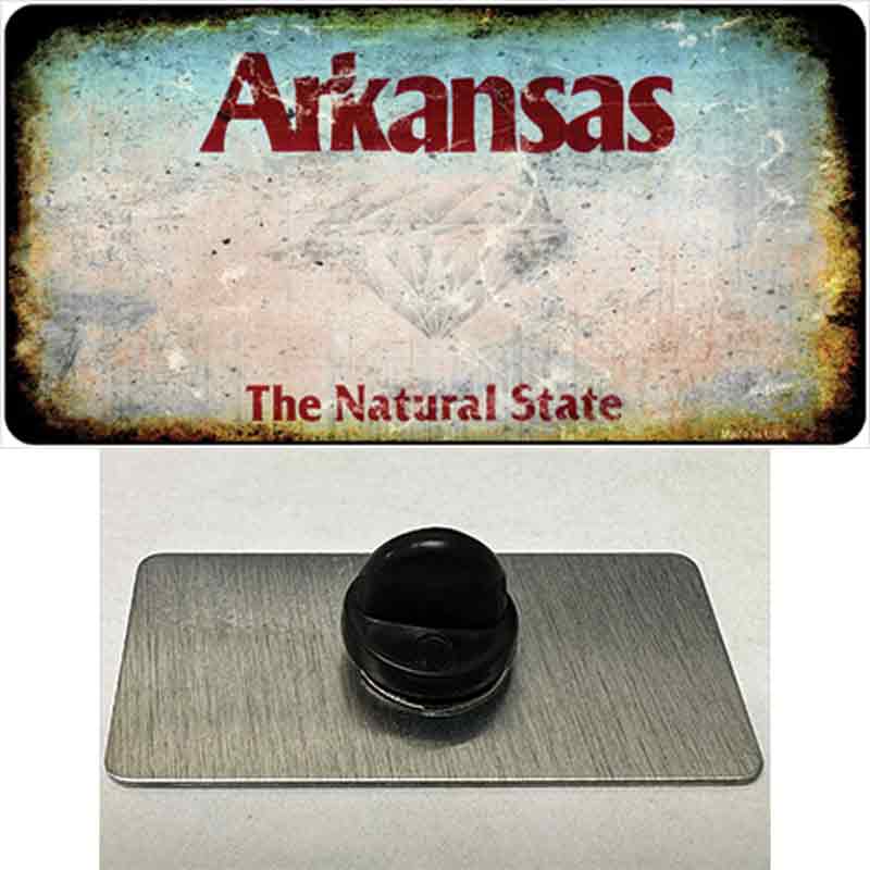 PIN-LP-8120 1.5 x 0.75 in. Arkansas Rusty Blank Novelty Rectangle Metal Hat Pin