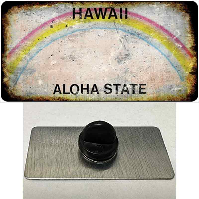 PIN-LP-8128 1.5 x 0.75 in. Hawaii Rusty Blank Novelty Rectangle Metal Hat Pin