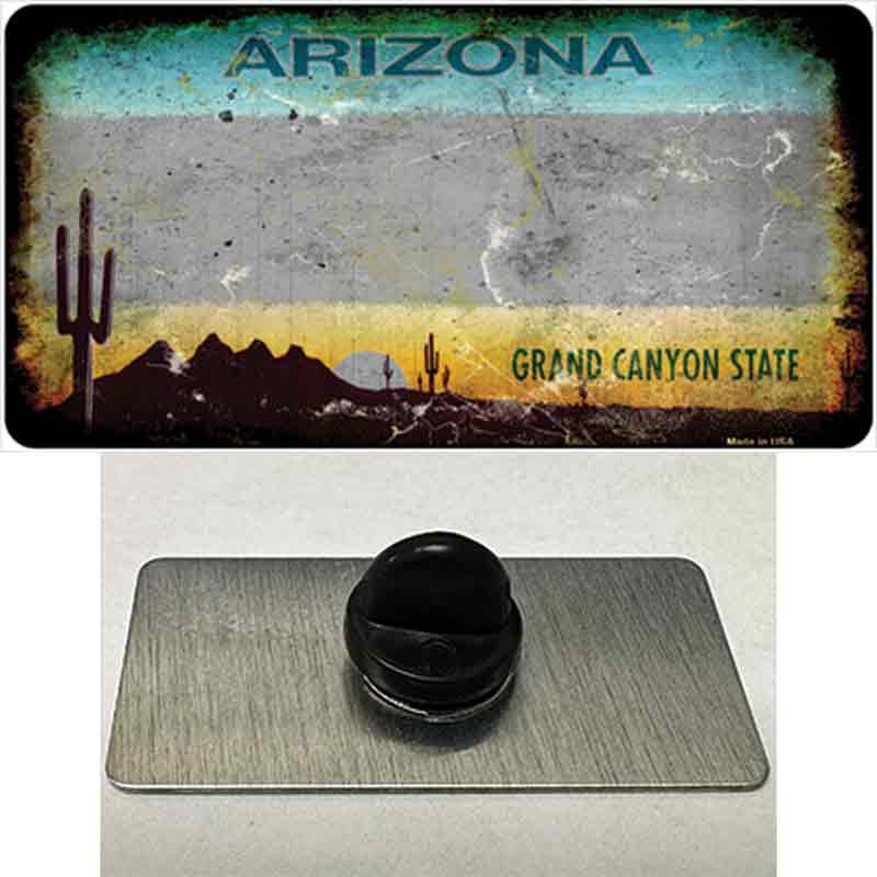 PIN-LP-8169 1.5 x 0.75 in. Arizona Grey Rusty Blank Novelty Rectangle Metal Hat Pin