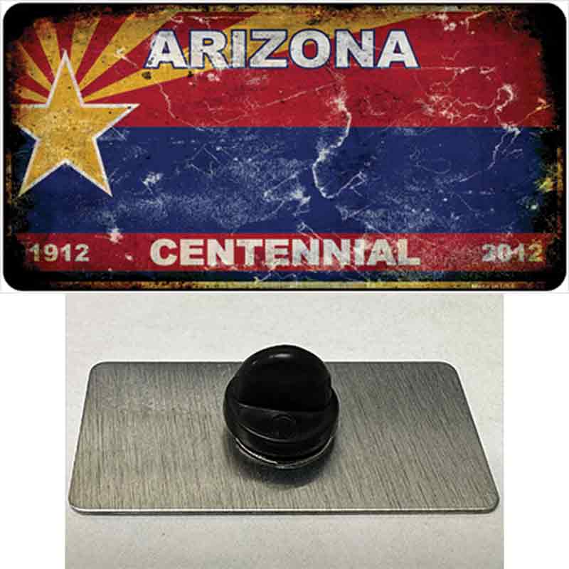 PIN-LP-8190 1.5 x 0.75 in. Arizona Centennial Rusty Blank Novelty Rectangle Metal Hat Pin