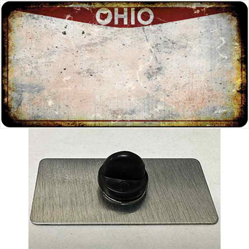 PIN-LP-8206 1.5 x 0.75 in. Ohio Rusty Blank Novelty Rectangle Metal Hat Pin