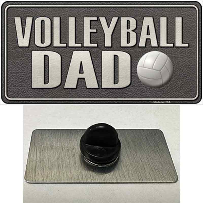 PIN-LP-8564 1.5 x 0.75 in. Volleyball Dad Novelty Rectangle Metal Hat Pin