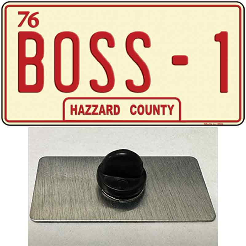PIN-LP-8711 1.5 x 0.75 in. Boss 1 Novelty Rectangle Metal Hat Pin