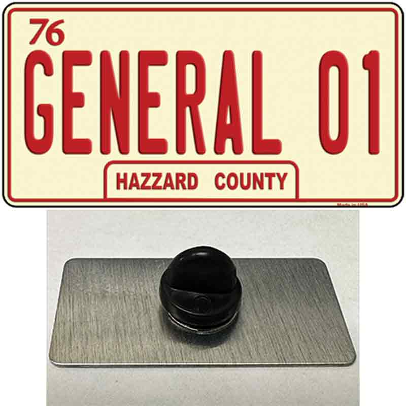PIN-LP-8715 1.5 x 0.75 in. General 01 Novelty Rectangle Metal Hat Pin