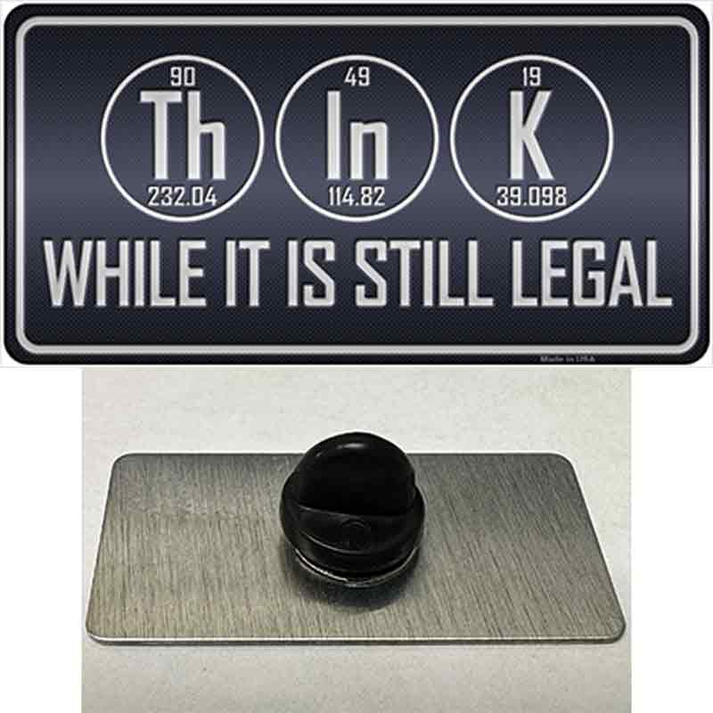 PIN-LP-8814 1.5 x 0.75 in. Think Novelty Rectangle Metal Hat Pin