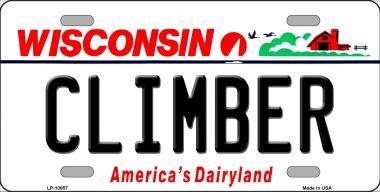 LP-10657 Climber Wisconsin Background Metal Novelty License Plate