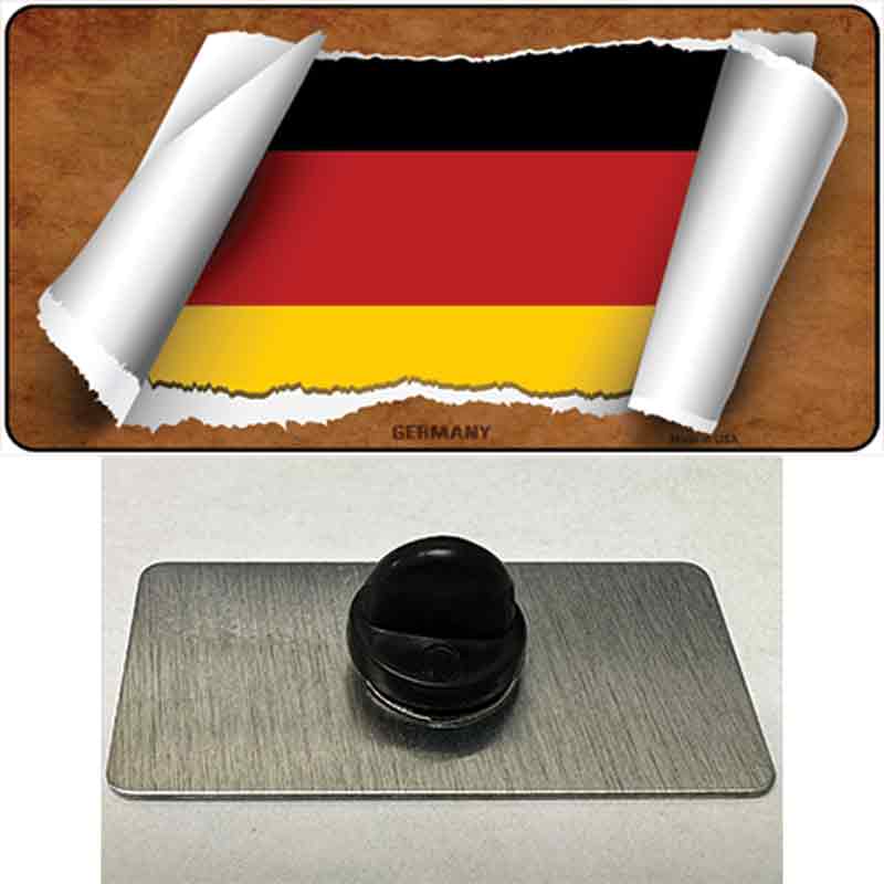 PIN-LP-9072 1.5 x 0.75 in. Germany Flag Scroll Novelty Rectangle Metal Hat Pin