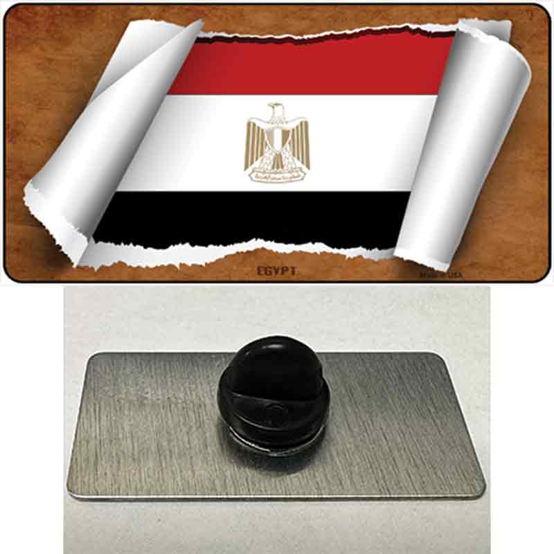 PIN-LP-9170 1.5 x 0.75 in. Egypt Flag Scroll Novelty Rectangle Metal Hat Pin