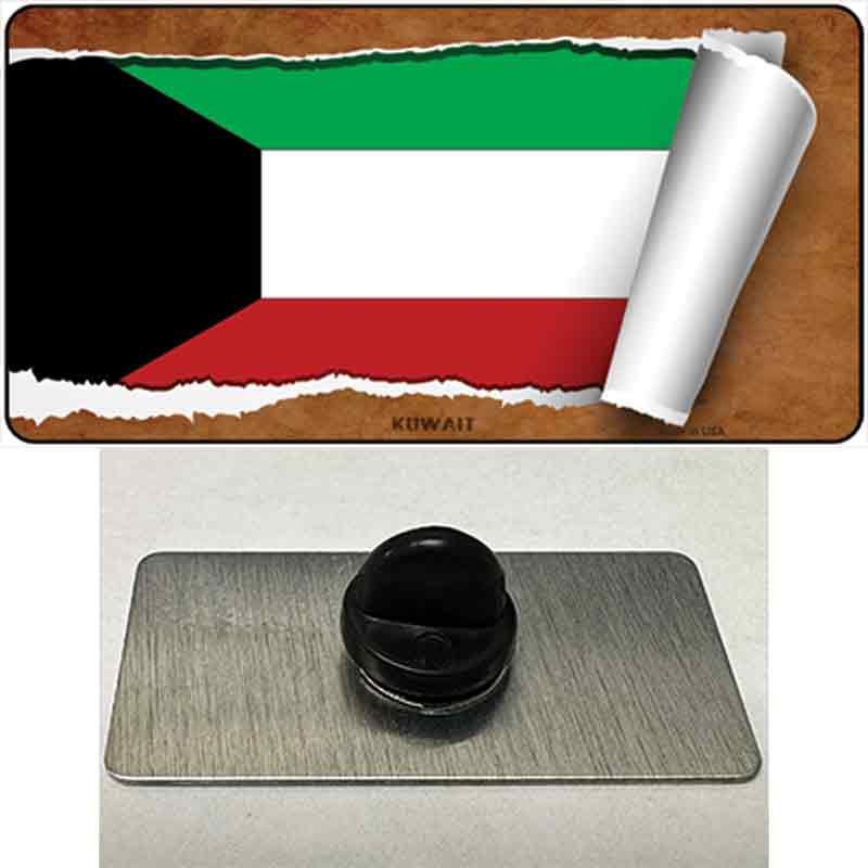 PIN-LP-9207 1.5 x 0.75 in. Kuwait Flag Scroll Novelty Rectangle Metal Hat Pin