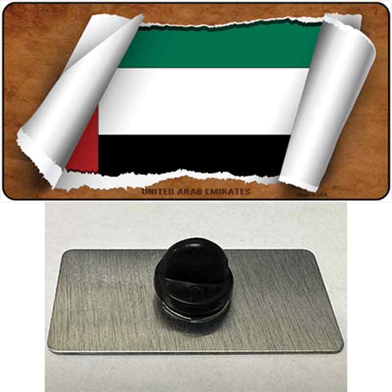 PIN-LP-9309 1.5 x 0.75 in. United Arab Emirates Flag Scroll Novelty Rectangle Metal Hat Pin