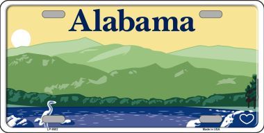 LP-9502 Alabama Background Metal Novelty License Plate