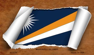 M-9234 Marshall Islands Flag Scroll Novelty Metal Magnet
