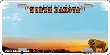 LP-9492 North Dakota Background Metal Novelty License Plate