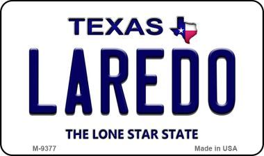 M-9377 Laredo Texas Background Novelty Metal Magnet