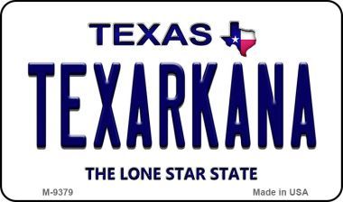 M-9379 Texarkana Texas Background Novelty Metal Magnet