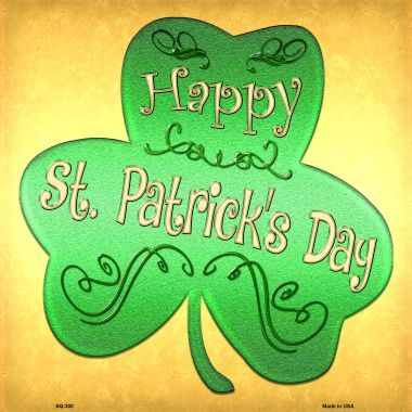 SQ-300 Shamrock Novelty Metal Square Sign
