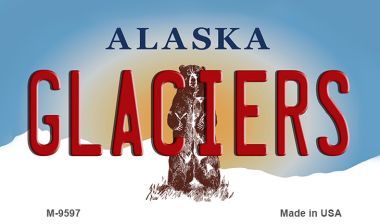 M-9597 Glaciers Alaska State Background Novelty Metal Magnet