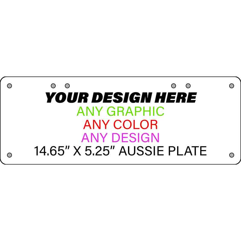 CUSTOMDS 14.5 x 5.25 in. Personalized Custom Australian Novelty License Plate Tag