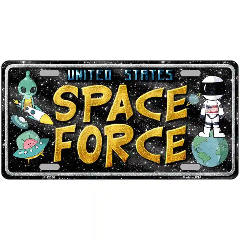 LLP-12056 24 x 12 in. Space Force Novelty Metal License Plate
