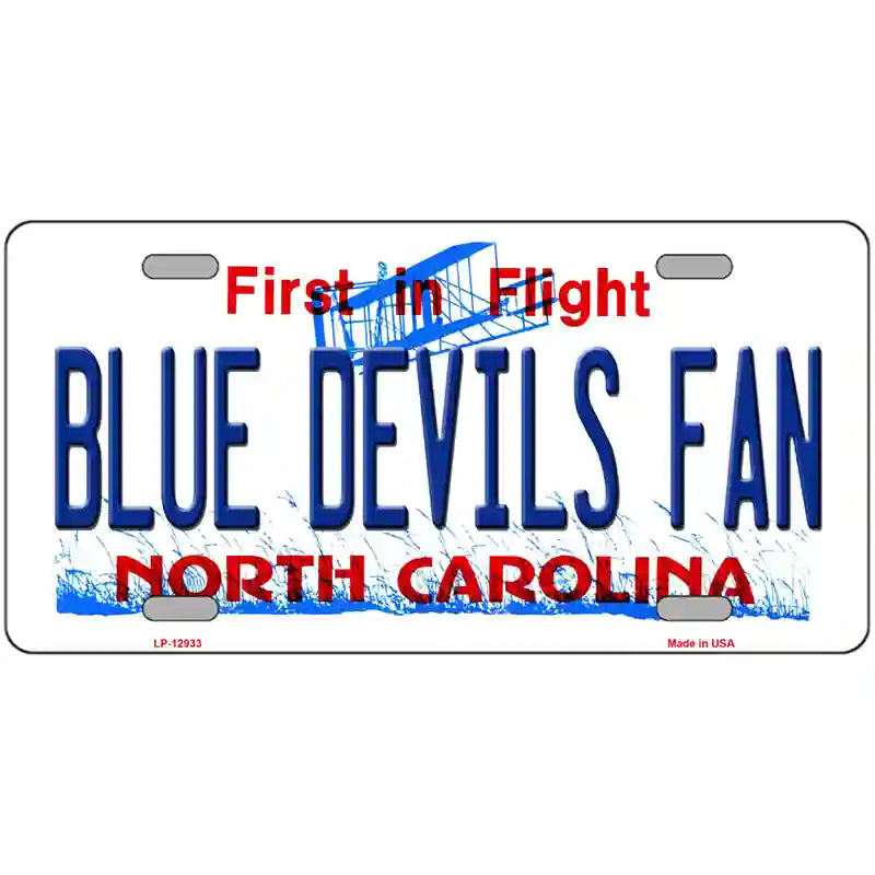 LLP-12933 24 x 12 in. Blue Devils Fan Novelty Metal License Plate