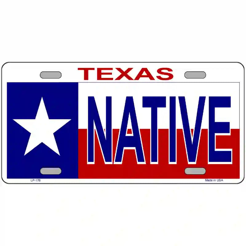 LLP-176 24 x 12 in. Native Texas Metal Novelty License Plate
