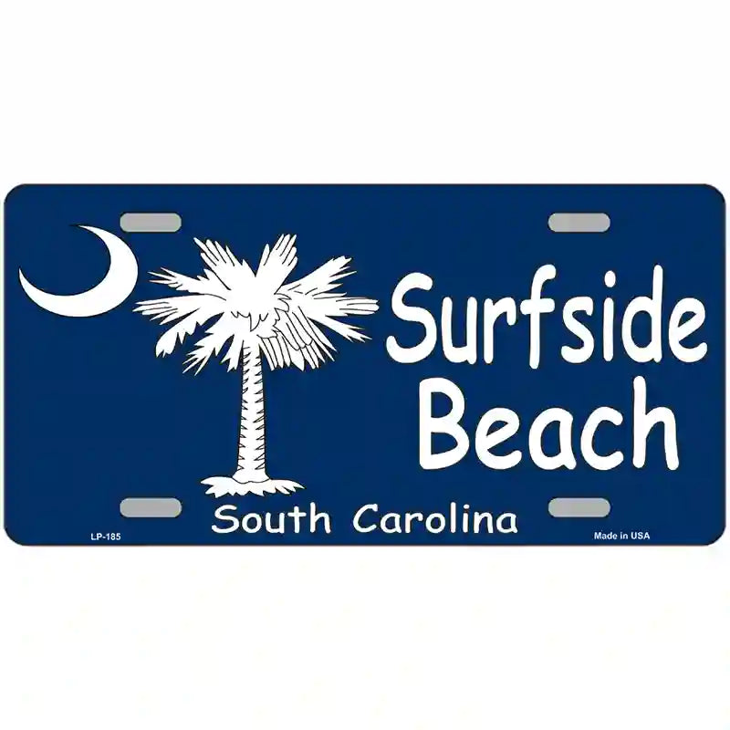 LLP-185 24 x 12 in. Surf Side Beach Metal Novelty License Plate