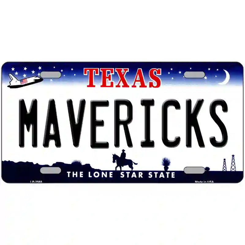 LLP-2568 24 x 12 in. Mavericks Texas Novelty State Metal License Plate