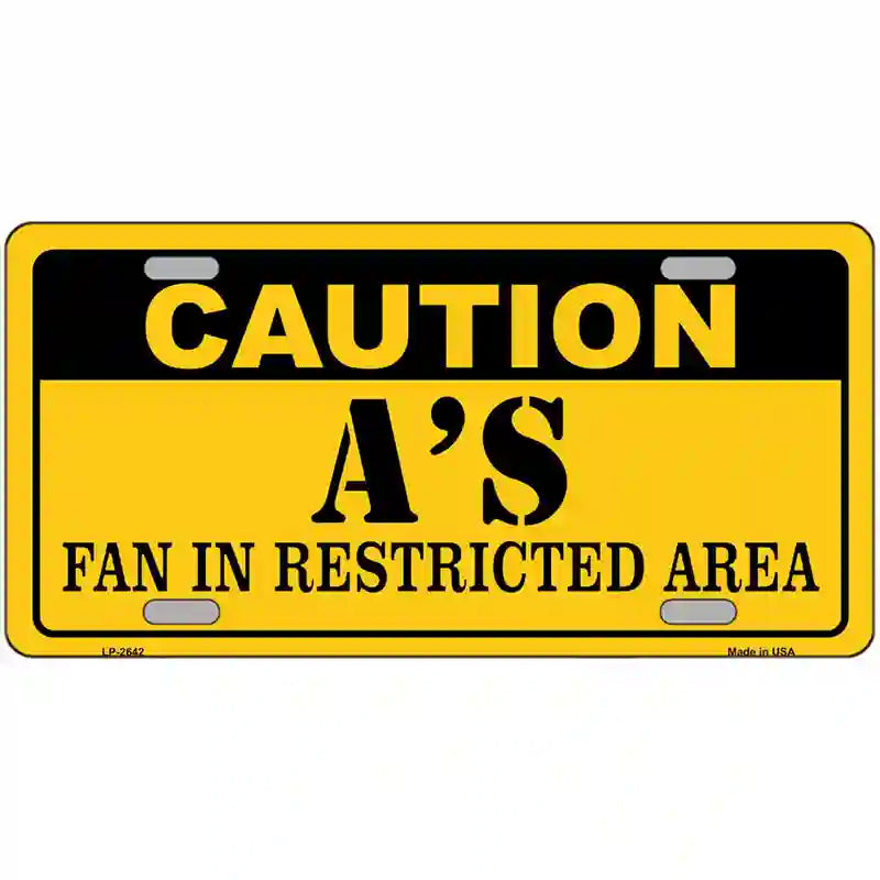 LLP-2642 24 x 12 in. Caution As Fan Metal Novelty License Plate