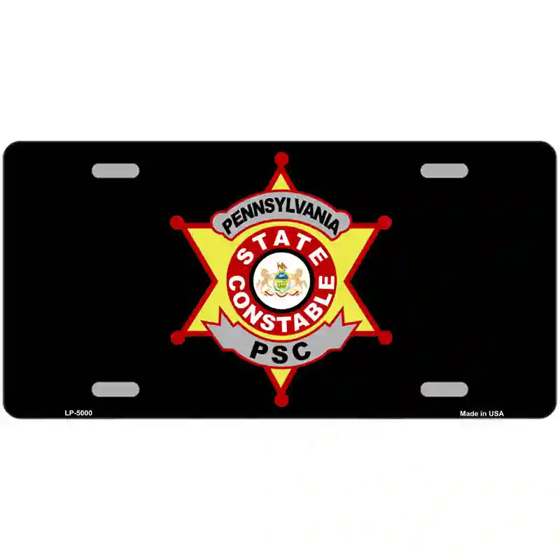 LLP-5000 24 x 12 in. PA Constable Star Metal Novelty License Plate