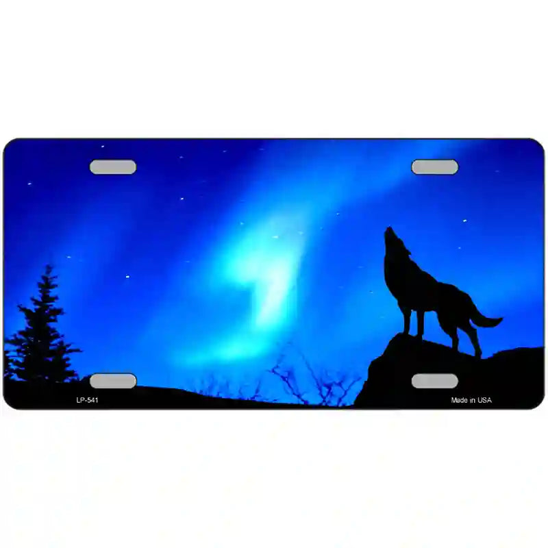 LLP-541 24 x 12 in. Wolf Metal Novelty License Plate