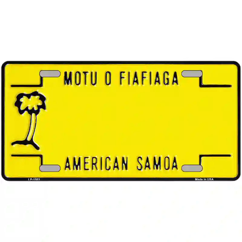 LLP-1503 24 x 12 in. American Samoa Novelty Metal License Plate
