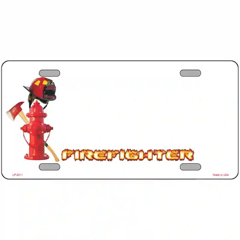 LLP-2011 24 x 12 in. Firefighter Metal Novelty License Plate