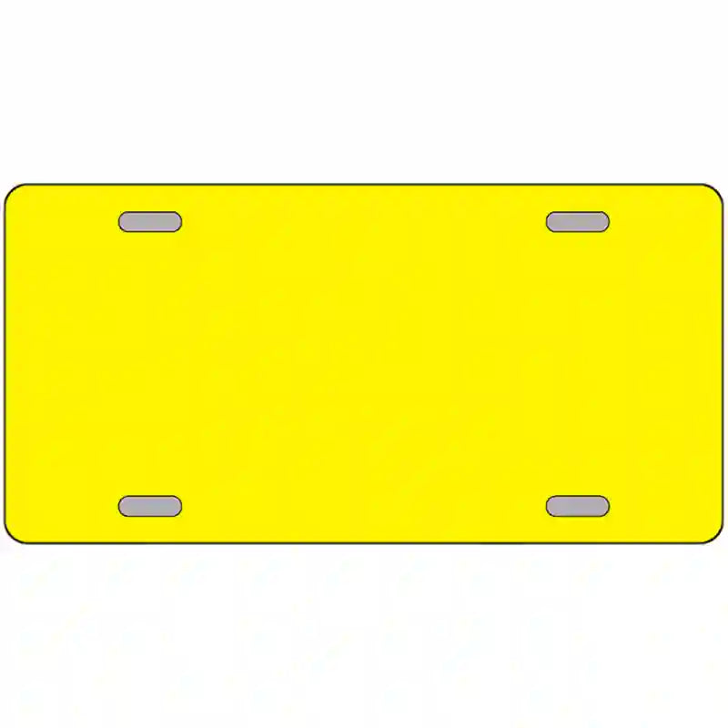 LLP-2360 24 x 12 in. Yellow Solid Metal Novelty License Plate