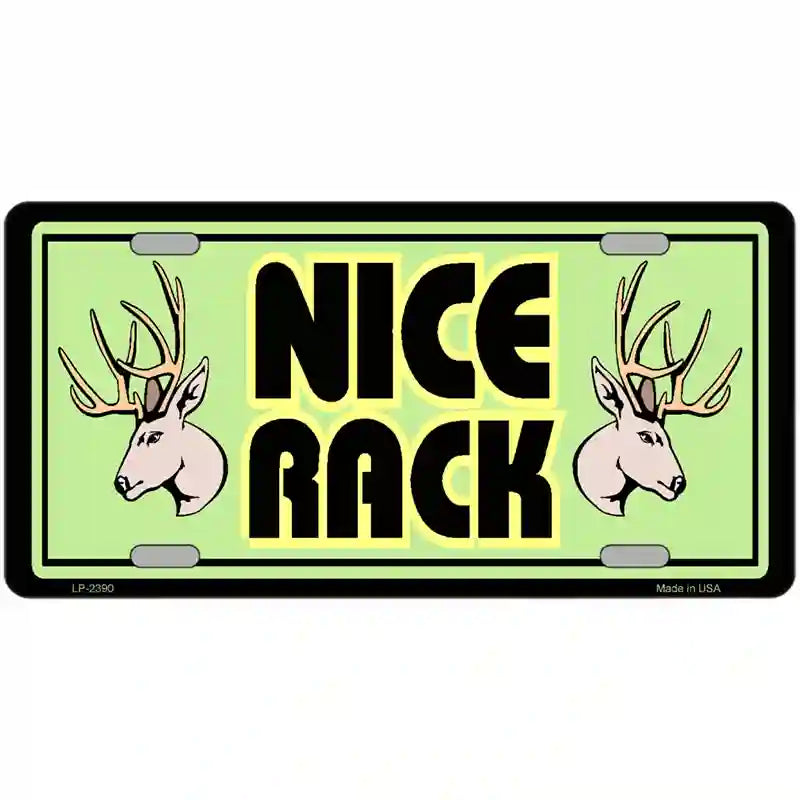 LLP-2390 24 x 12 in. Nice Rack Metal Novelty License Plate