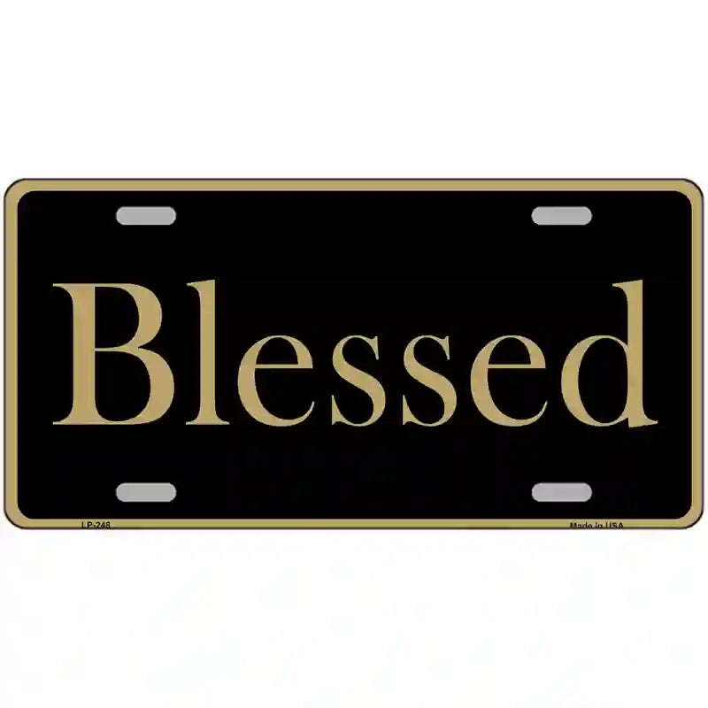 LLP-248 24 x 12 in. Blessed Metal Novelty License Plate