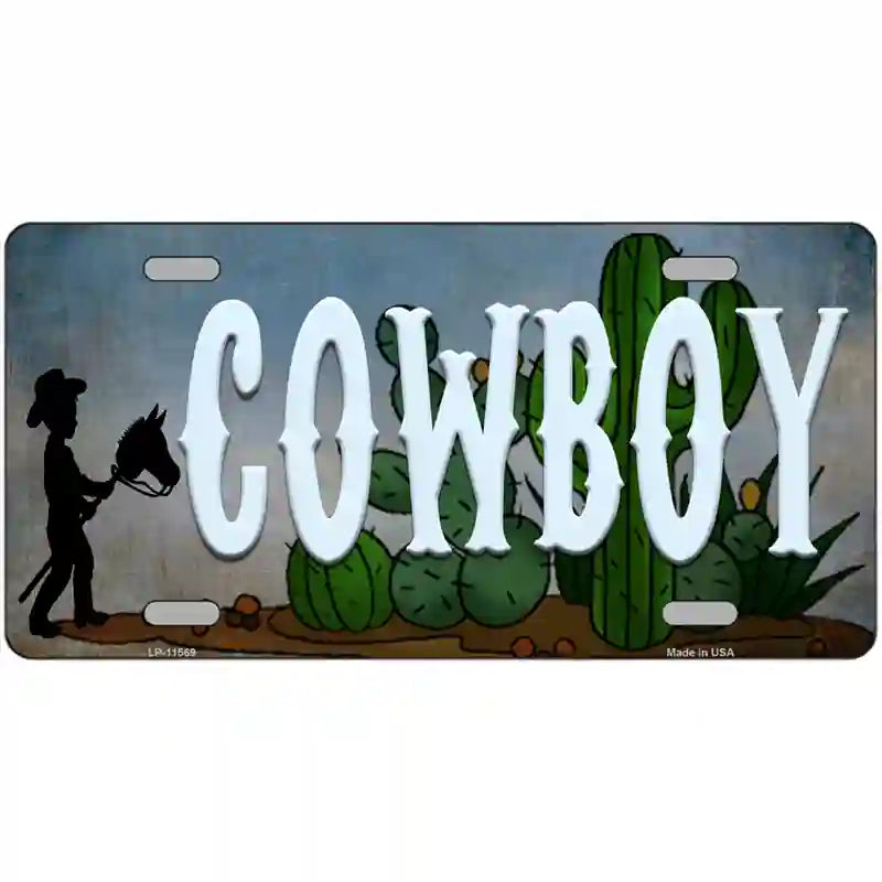 LLP-11569 24 x 12 in. Cowboy Novelty License Plate