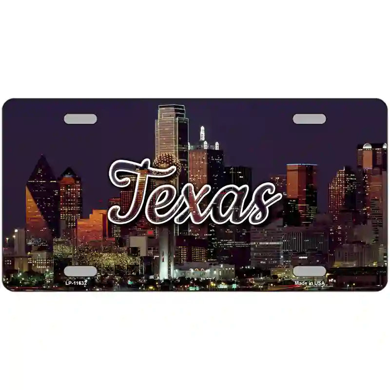 LLP-11632 24 x 12 in. Texas City Lights Metal Novelty License Plate