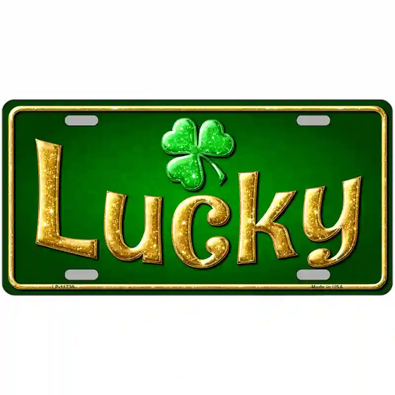 LLP-11739 24 x 12 in. Lucky Irish Novelty License Plate