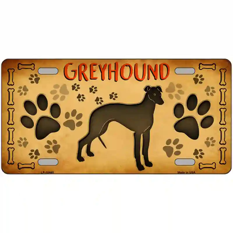 LLP-10448 24 x 12 in. Greyhound Novelty Metal License Plate