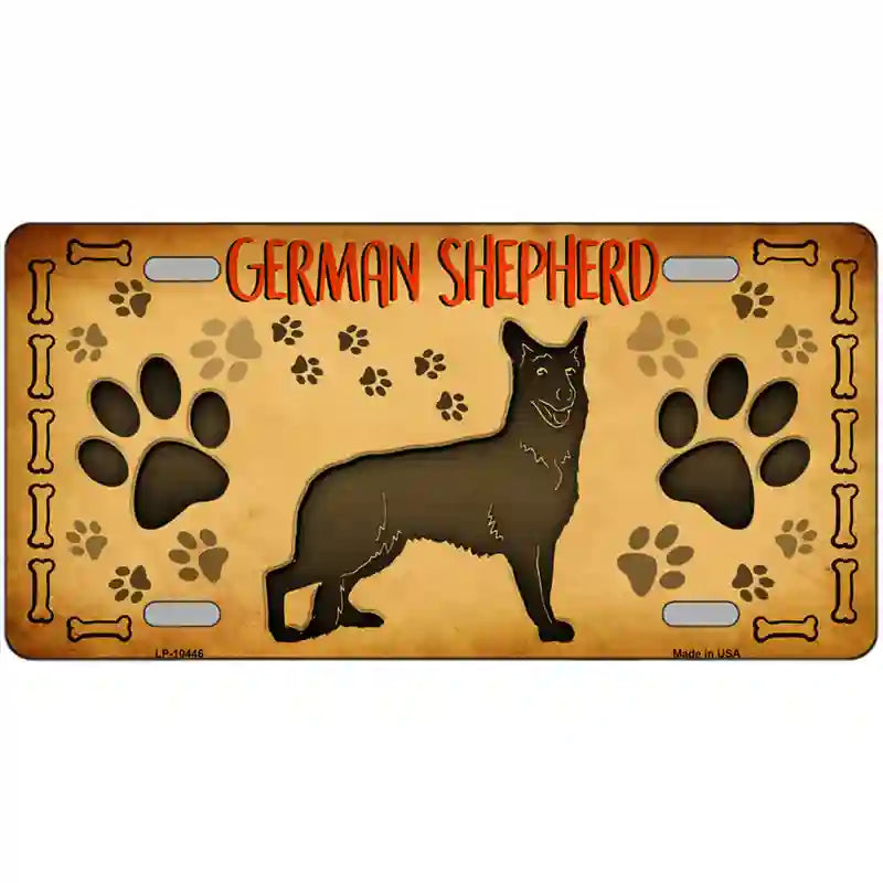 LLP-10446 24 x 12 in. German Shepherd Novelty Metal License Plate
