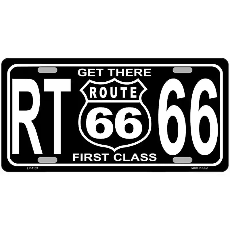 LLP-1133 24 x 12 in. Get There 1st Class Novelty Metal License Plate