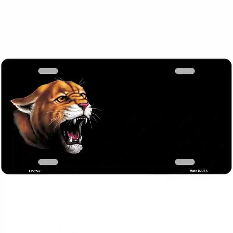 LLP-3742 24 x 12 in. Cougar Offset Metal Novelty License Plate