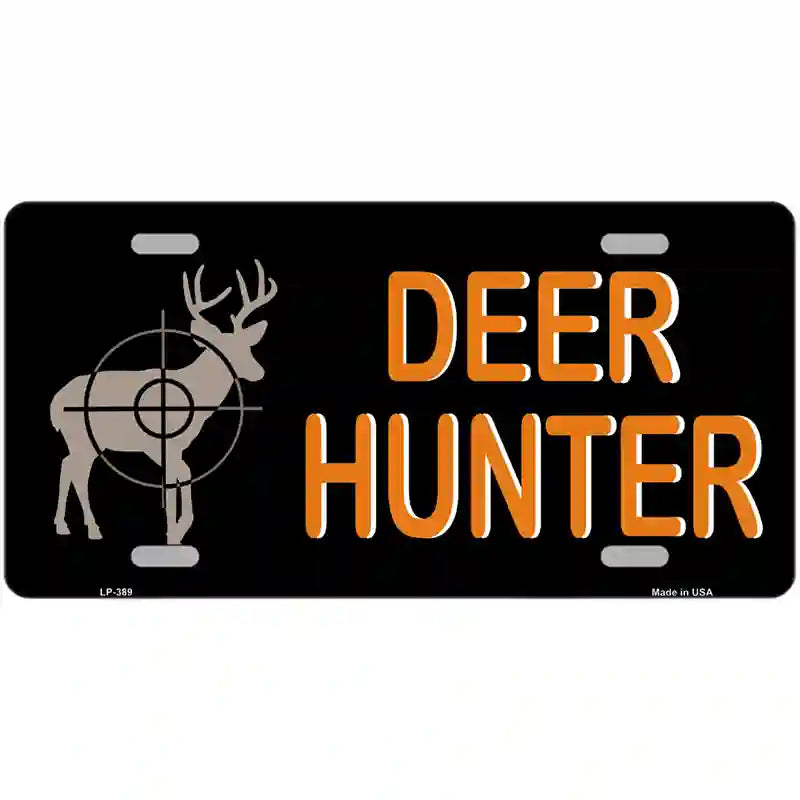 LLP-389 24 x 12 in. Deer Hunter Metal Novelty License Plate