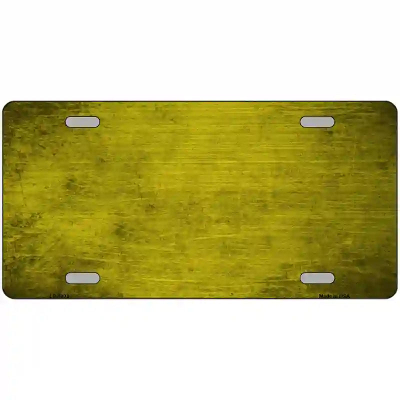 LLP-6903 24 x 12 in. Yellow Oil Rubbed Solid Metal Novelty License Plate