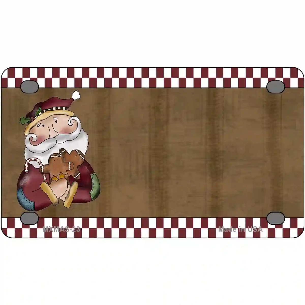 MLP-XMAS-23 4 x 2.2 in. Santa Offset Metal Novelty License Plate